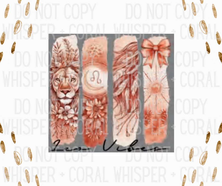 Decal #A-B4 Leo Vibes Bow Design