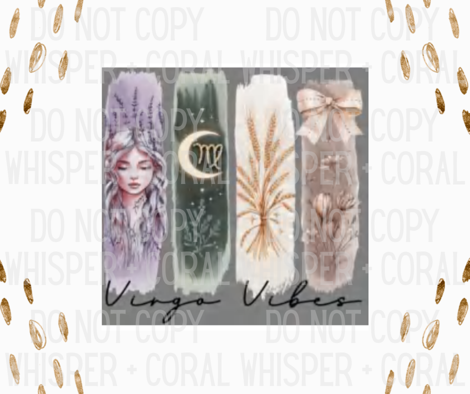 Decal #A-B7 Virgo Vibes Bow Design