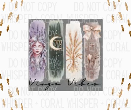 Decal #A-B7 Virgo Vibes Bow Design