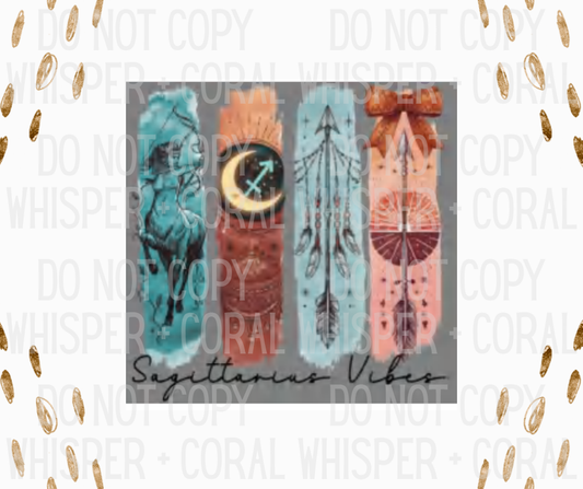 Decal #A-F5 Sagittarius Vibes Bow Design