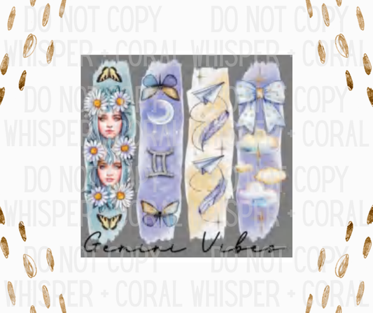 Decal #A-F8 Gemini Vibes Bow Design