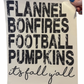 Flannel Bonfires Pumpkins It's Fall Y'all - Black Text