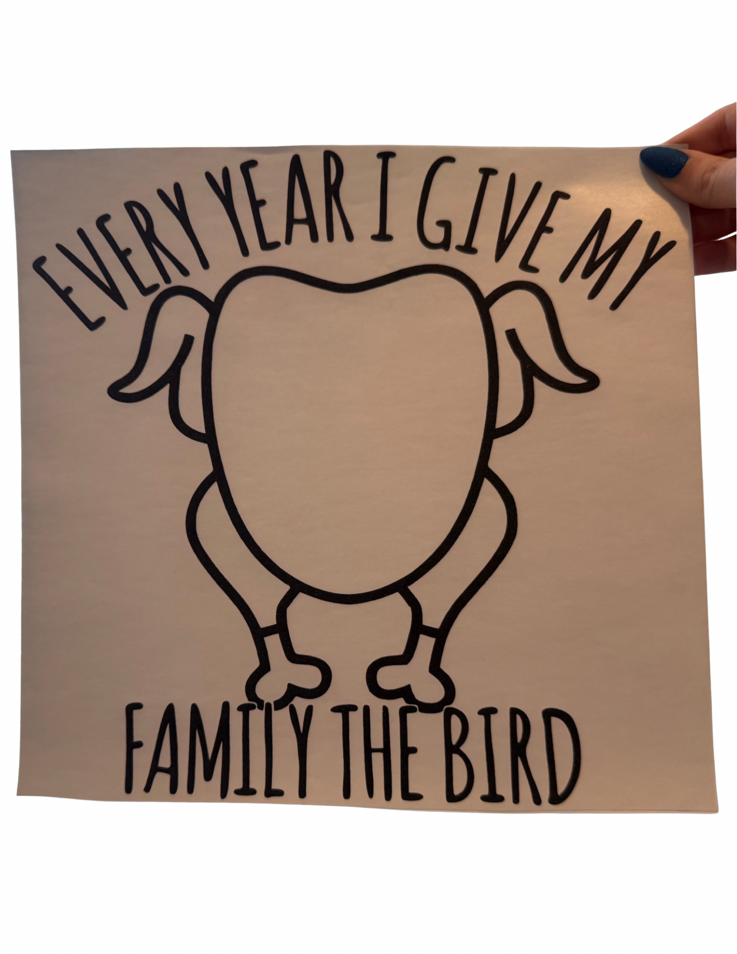 Every Year I Give My Family The Bird